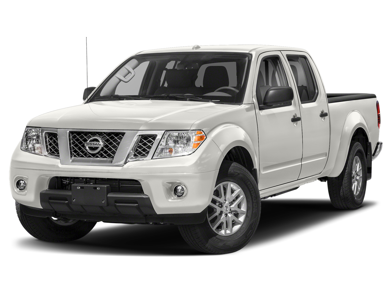 2019 Nissan Frontier SV in Glacier White — front three-quarter view