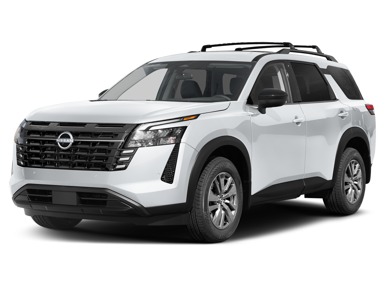 2026 Nissan Pathfinder SV in Everest White Pearl Tricoat — front three-quarter view