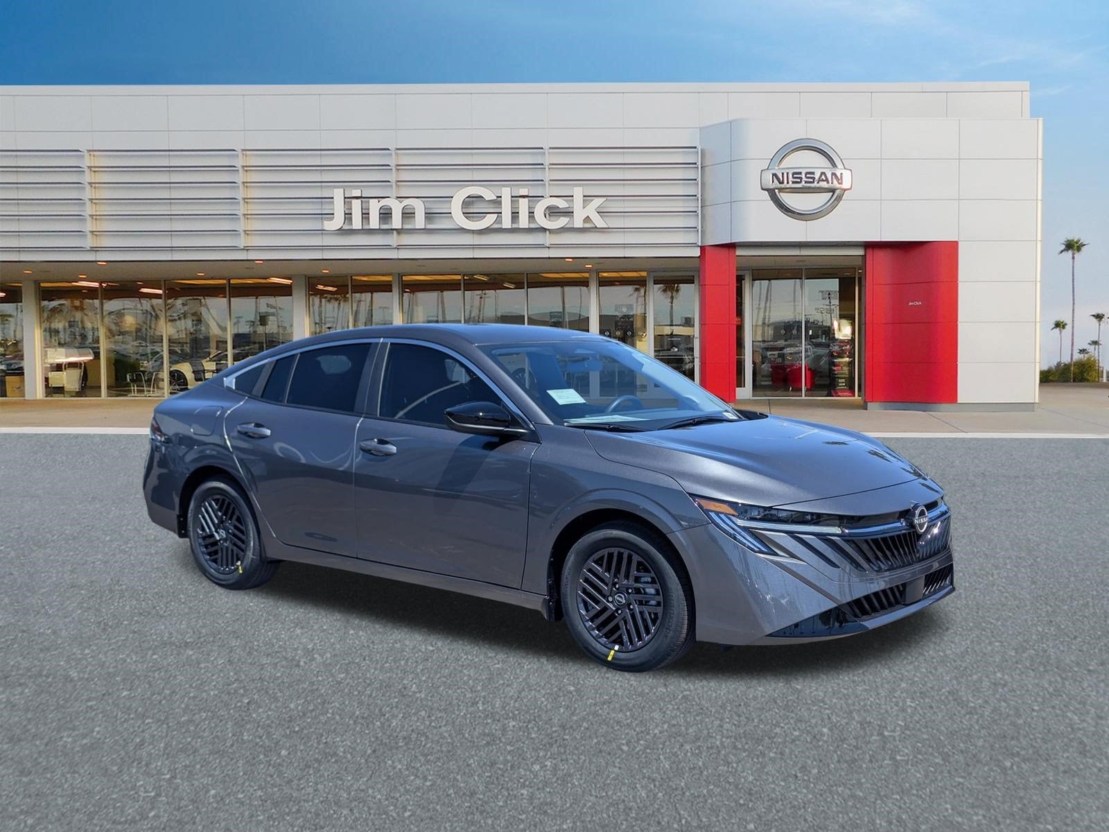 2026 Nissan Sentra SV in Gun Metallic — front three-quarter view