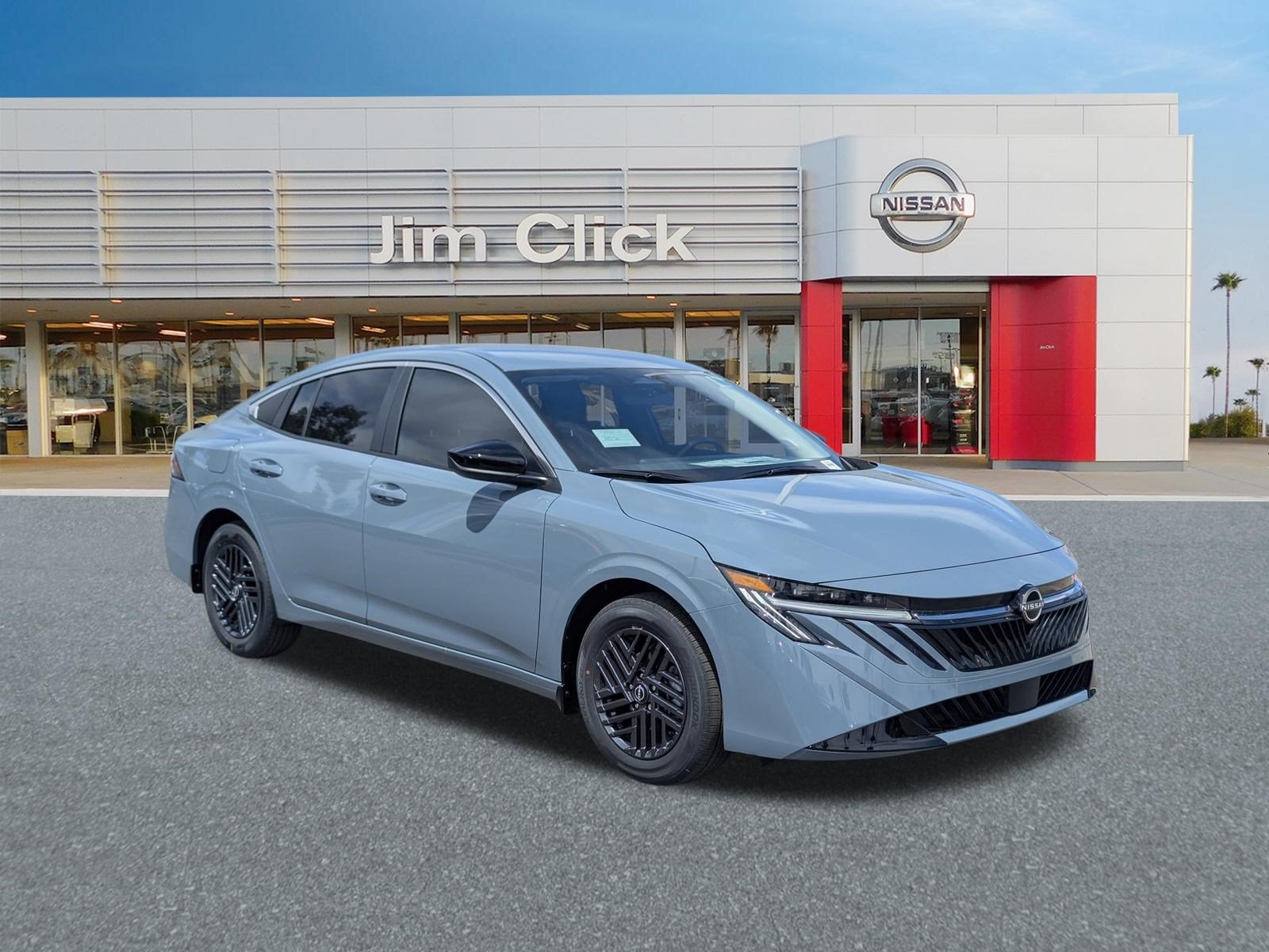 2026 Nissan Sentra SV in Atlantic Gray Metallic — front three-quarter view