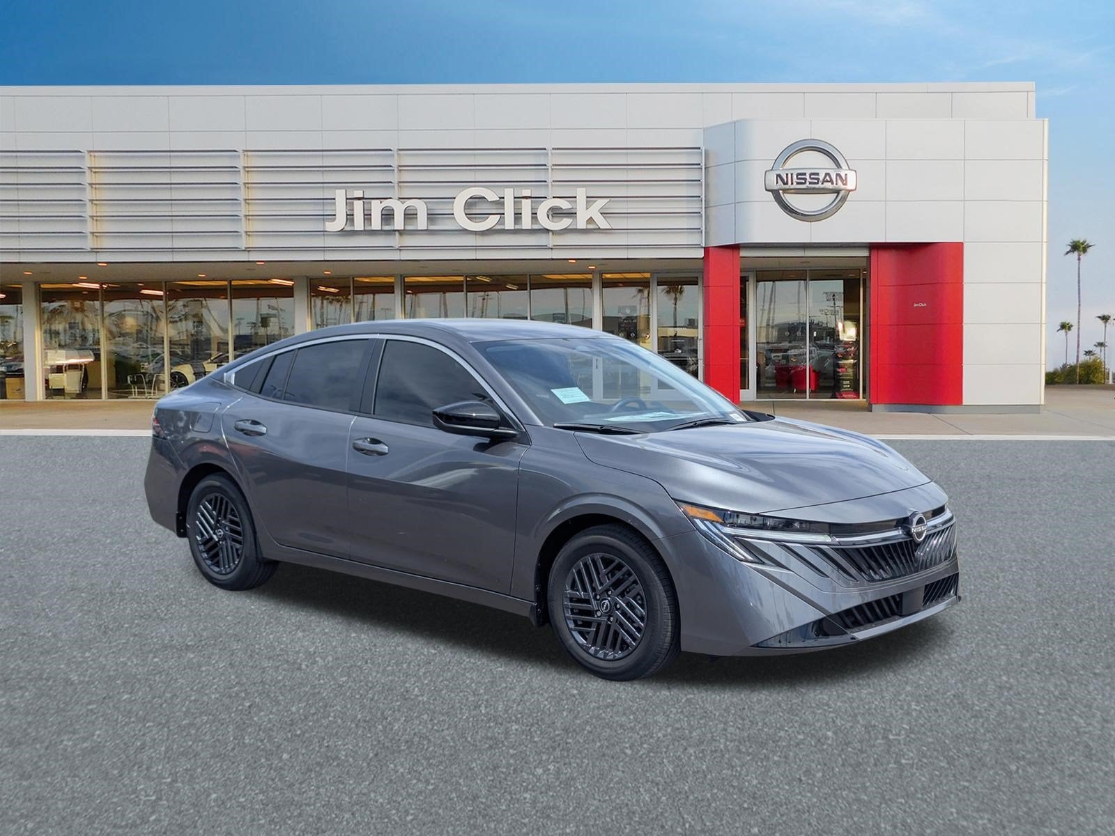2026 Nissan Sentra SV in Gun Metallic — front three-quarter view