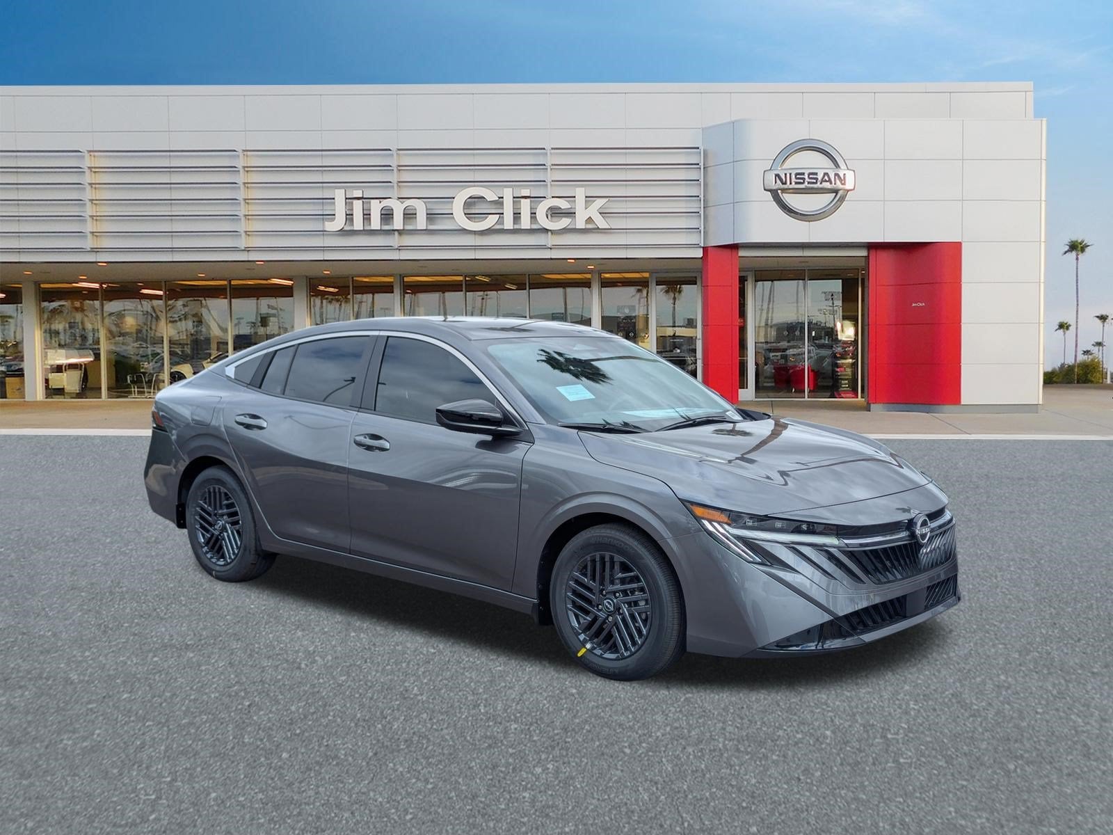 2026 Nissan Sentra SV in Gun Metallic — front three-quarter view