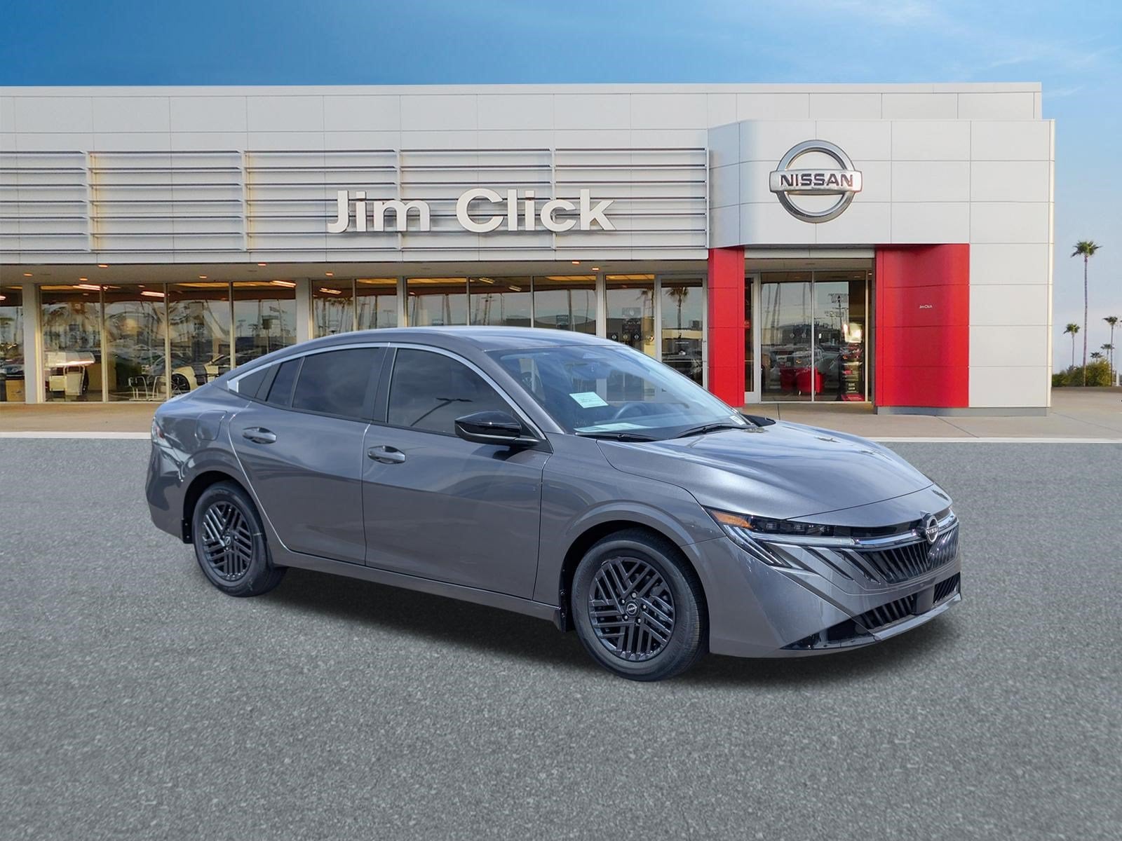 2026 Nissan Sentra SV in Gun Metallic — front three-quarter view