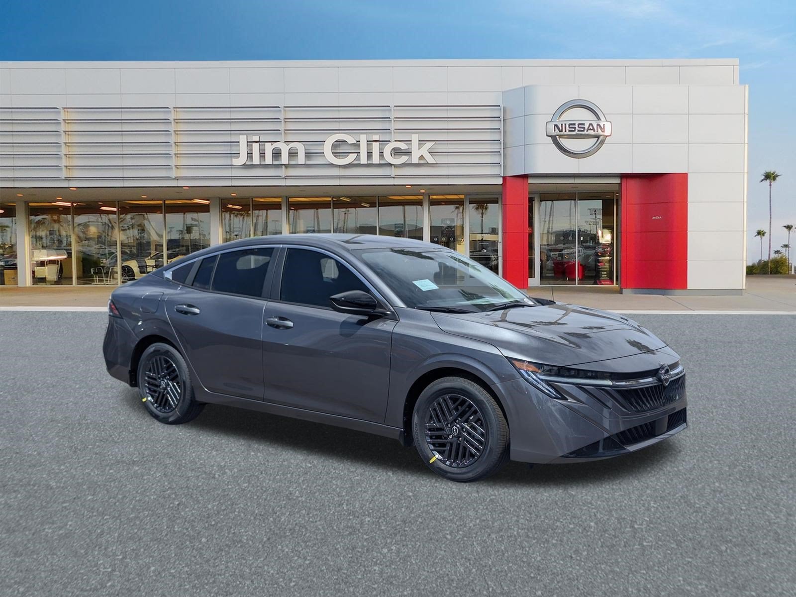 2026 Nissan Sentra SV in Gun Metallic — front three-quarter view