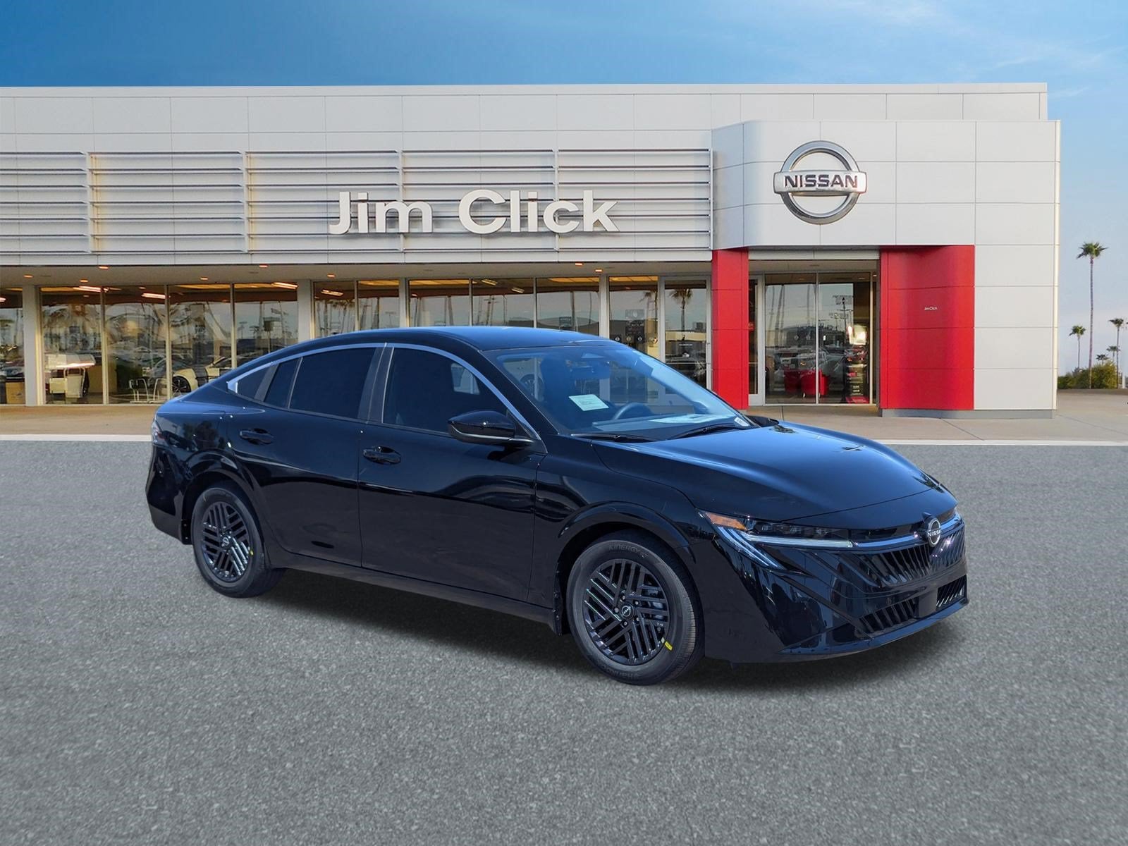 2026 Nissan Sentra SV in Super Black — front three-quarter view