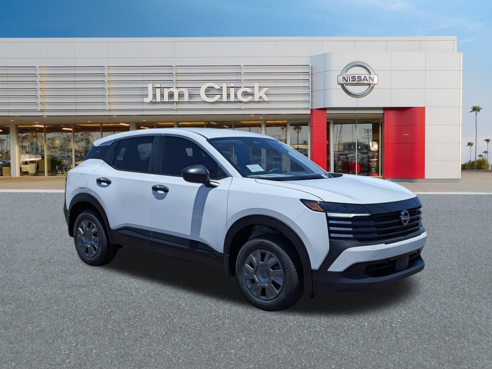 2026 Nissan Kicks S in Fresh Powder — front three-quarter view