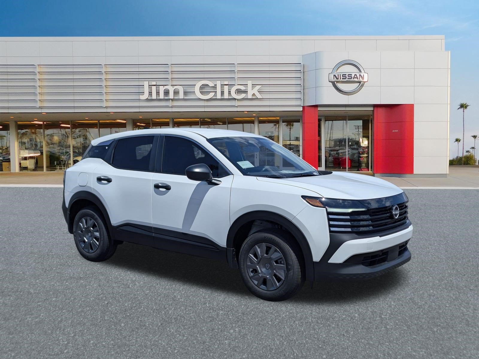 2026 Nissan Kicks S in Fresh Powder — front three-quarter view