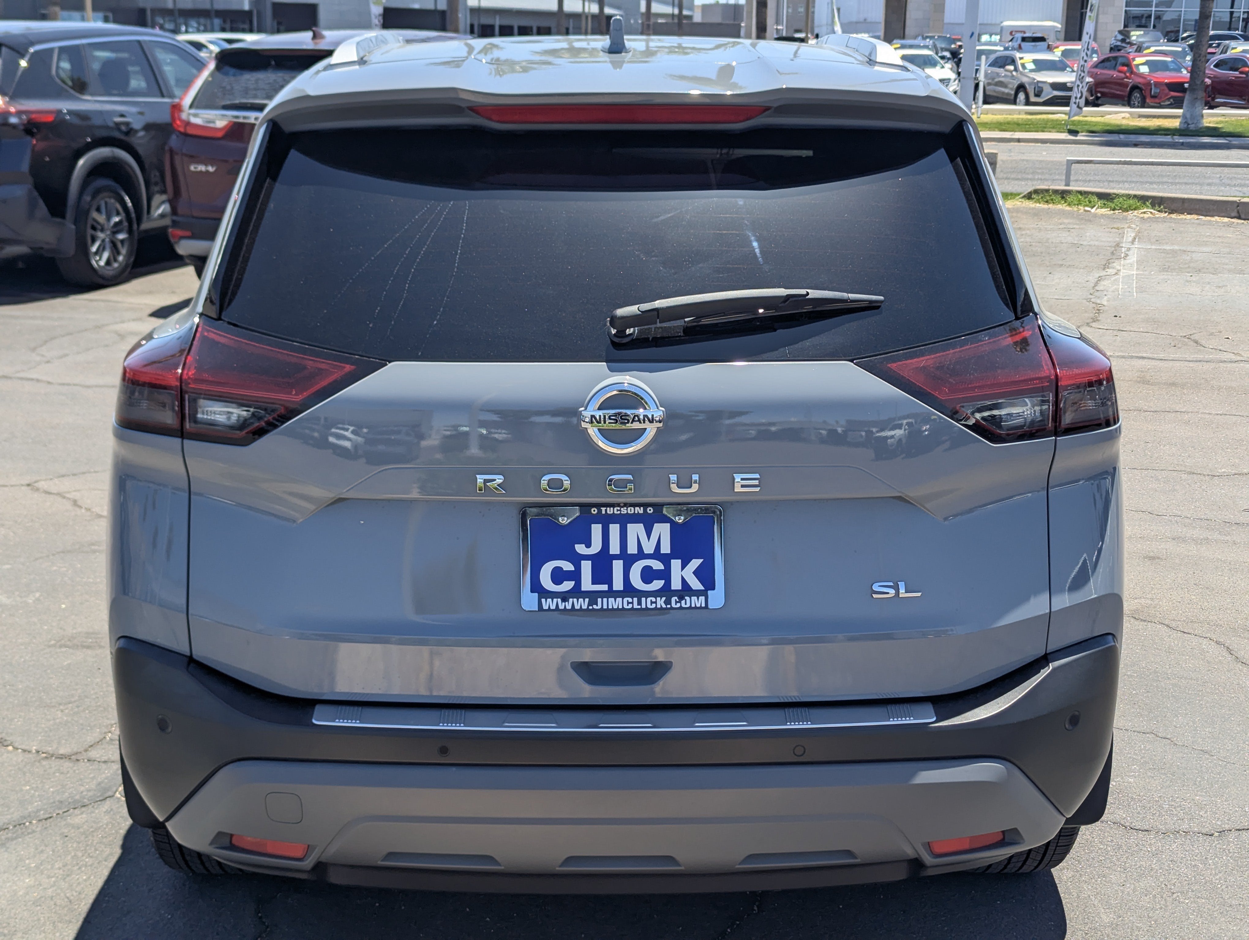 2021 Nissan Rogue — rear three-quarter view