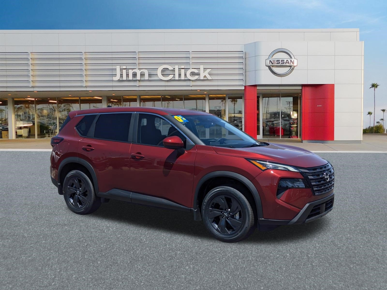 2026 Nissan Rogue SV in Scarlet Ember Tintcoat — front three-quarter view