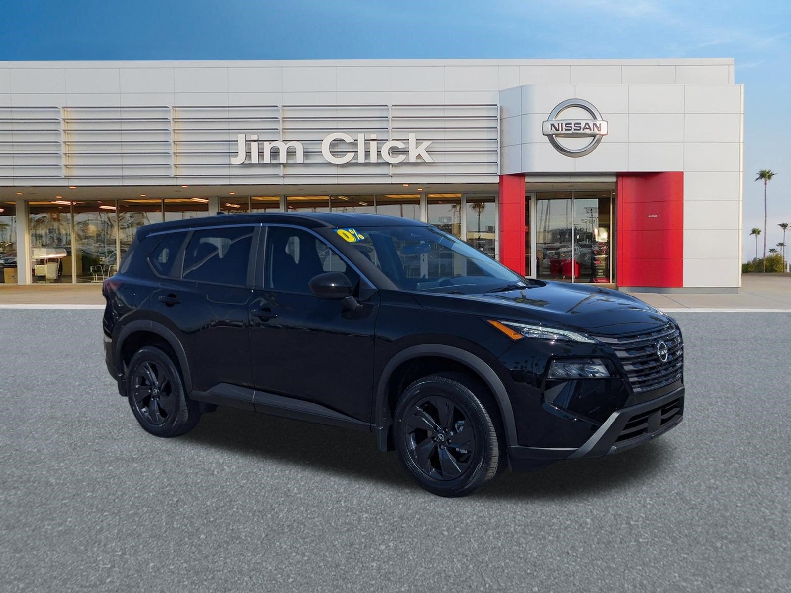 2026 Nissan Rogue SV in Super Black — front three-quarter view