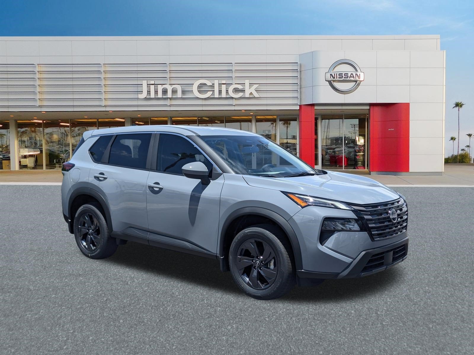 2026 Nissan Rogue SV in Boulder Gray Pearl — front three-quarter view