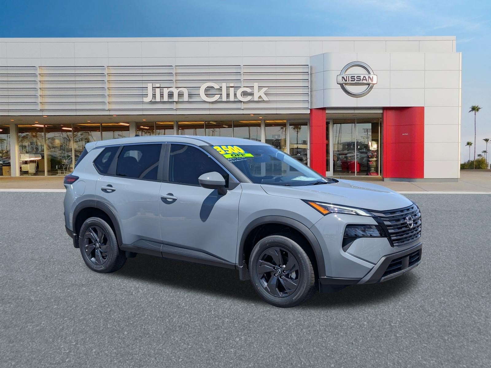 2026 Nissan Rogue SV in Boulder Gray Pearl — front three-quarter view