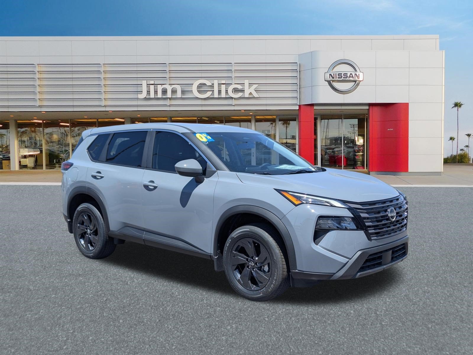 2026 Nissan Rogue SV in Boulder Gray Pearl — front three-quarter view