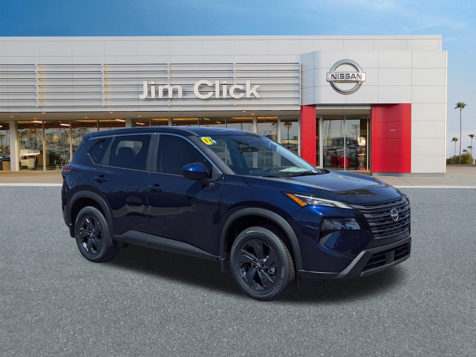 2026 Nissan Rogue SV in Deep Ocean Blue Pearl — front three-quarter view