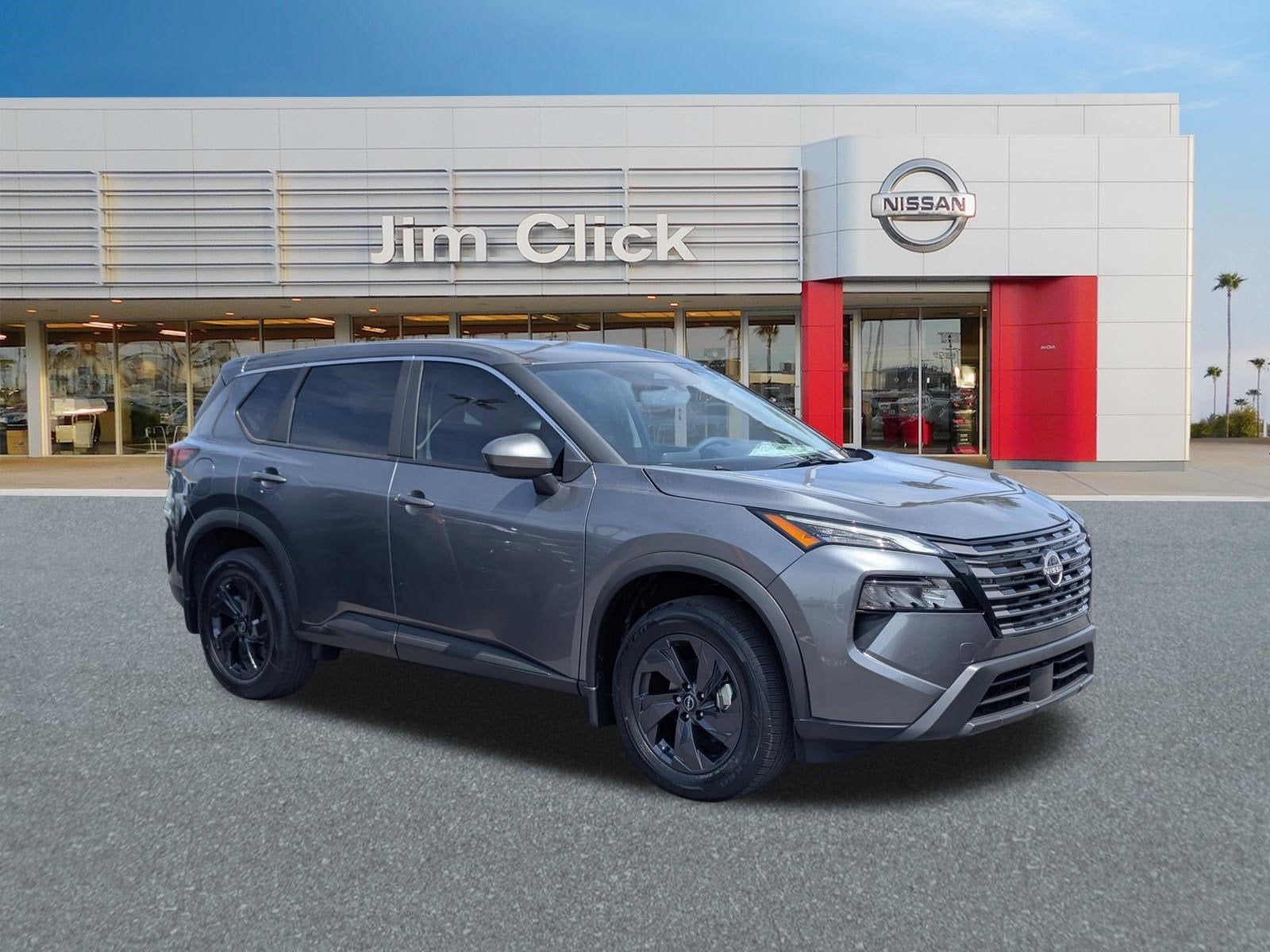 2026 Nissan Rogue SV in Gun Metallic — front three-quarter view